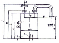 2SK-6P1、2SK-12P1、2SK-20P1、2SK-30P1配氣水分離器外形及安裝尺寸 