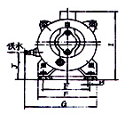 2SK-0.4、2SK-0.8兩級不環(huán)真空泵外形及安裝尺寸